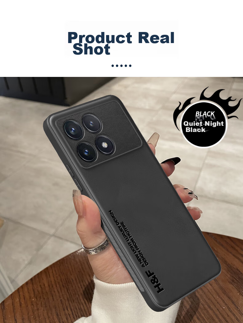 Чехол HotFire для Xiaomi Redmi K70/K70 Pro, кожаный, противоударный, простой стиль, коралловый синий