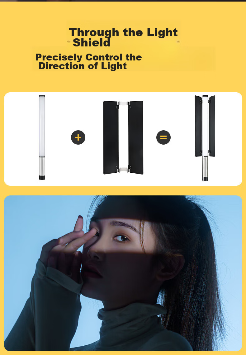 JINBEI EFT-220RGB Полноцветный портативный ручной световой заполняющий стик, освещение атмосферы для прямой трансляции, портретный свет для волос, полноцветный стик-свет со встроенной литиевой батареей