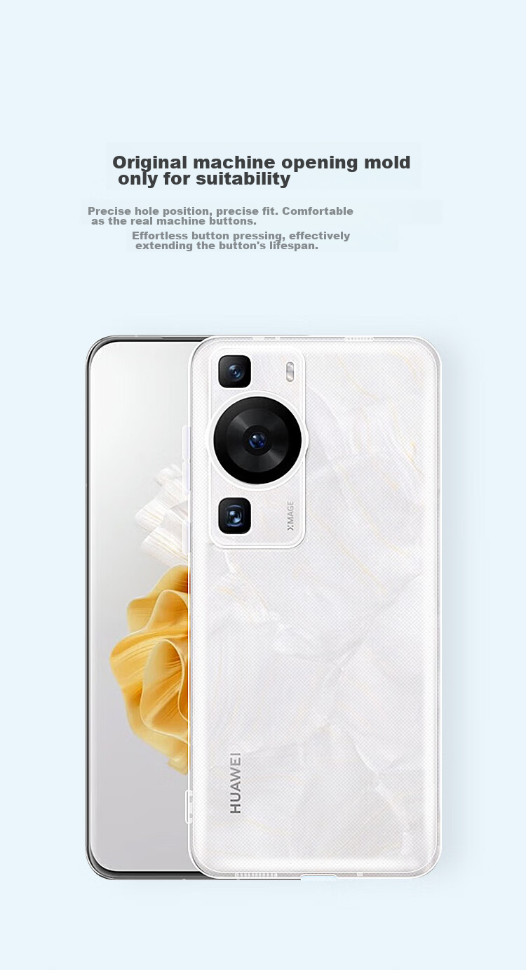 Чехол Snowkids для Huawei P60, прозрачный, противоударный, с полной защитой линз, тонкий, ощущается как голый телефон