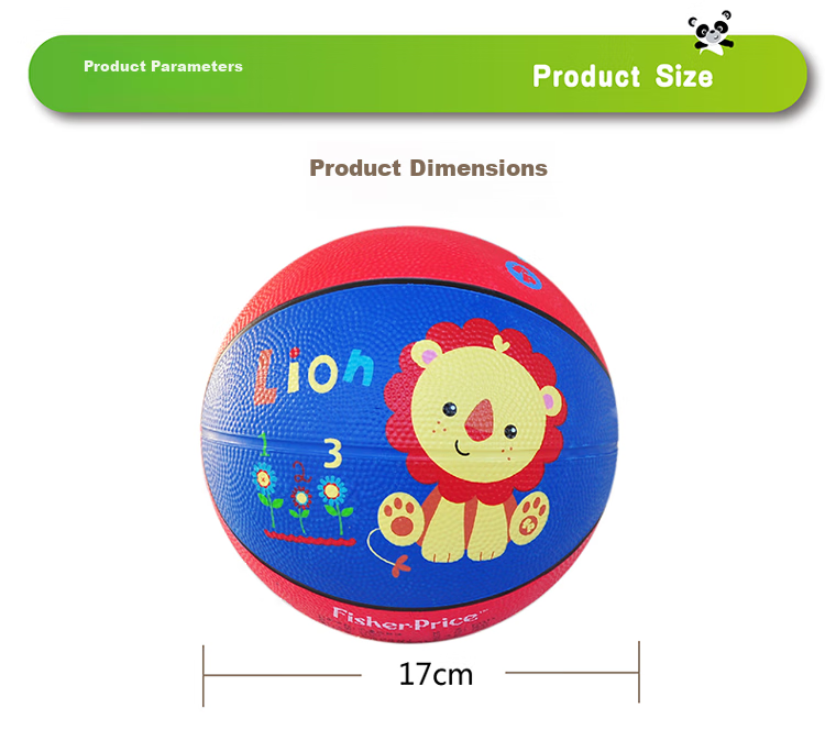 Детский мяч Fisher-Price 17 см, маленький резиновый мяч, для детского сада, Лев синий, подарок на день рождения