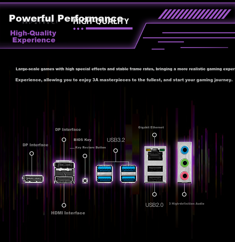 Материнская плата JGINYUE B760M GAMING, DDR4, LGA 1700