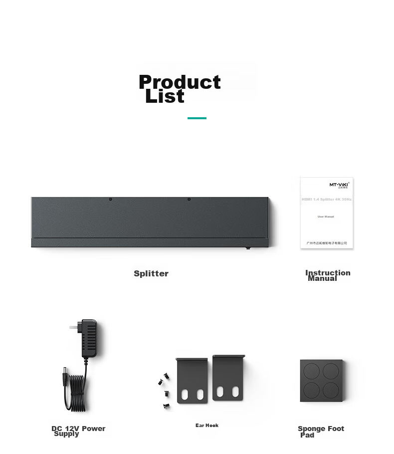 HDMI-сплиттер MT-viki MT-SP1016, 1 вход 16 выходов, 4K@30Hz, металлический корпус