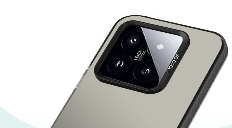 Чехол-накладка "Baozou" для Xiaomi 14, силиконовый, противоударный, с лазерным градиентом, frosted, серый