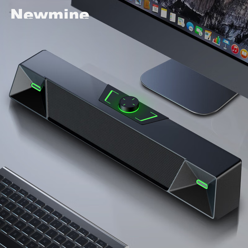 Компьютерная акустика Newmine V1 с внешним микрофоном, проводная, черная