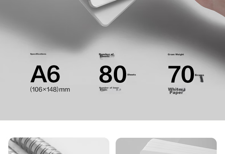 Набор из 4 блокнотов Deli LPA680, формат A6, 80 листов, пустые страницы, для записей и практики