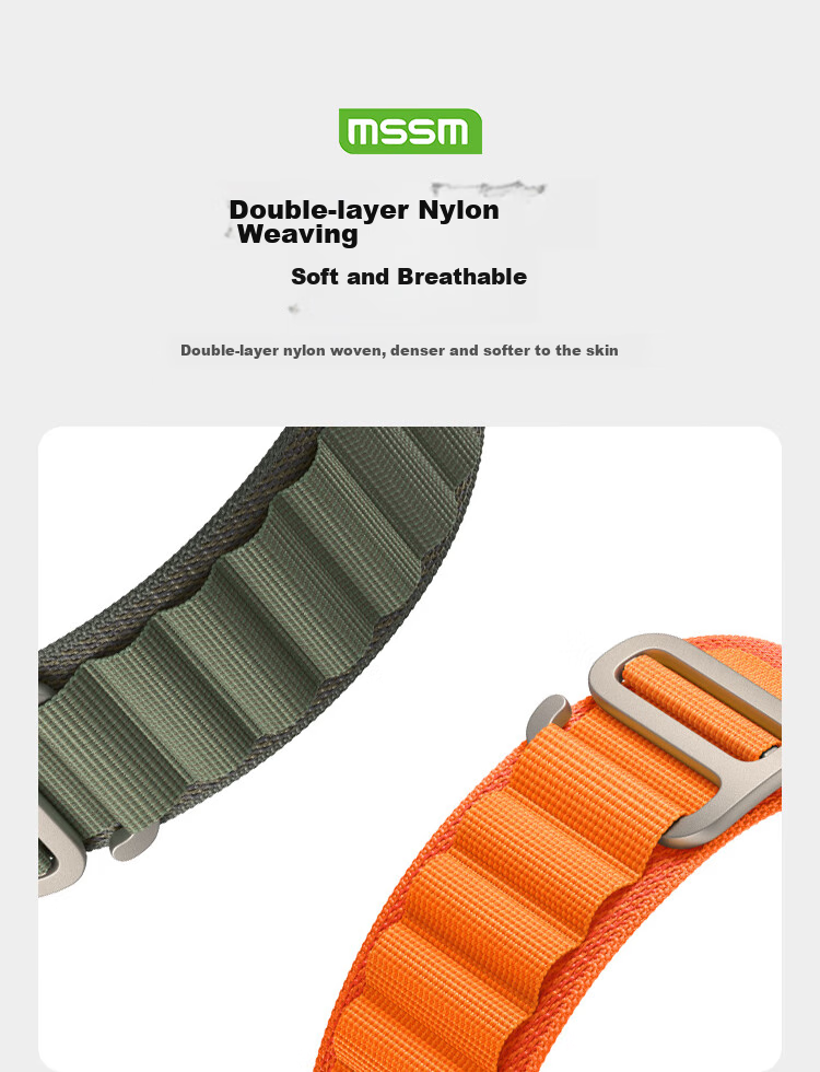 Ремешок MSSM Nylon Alpine Loop для Apple Watch, черный, 38/40/41/42 мм