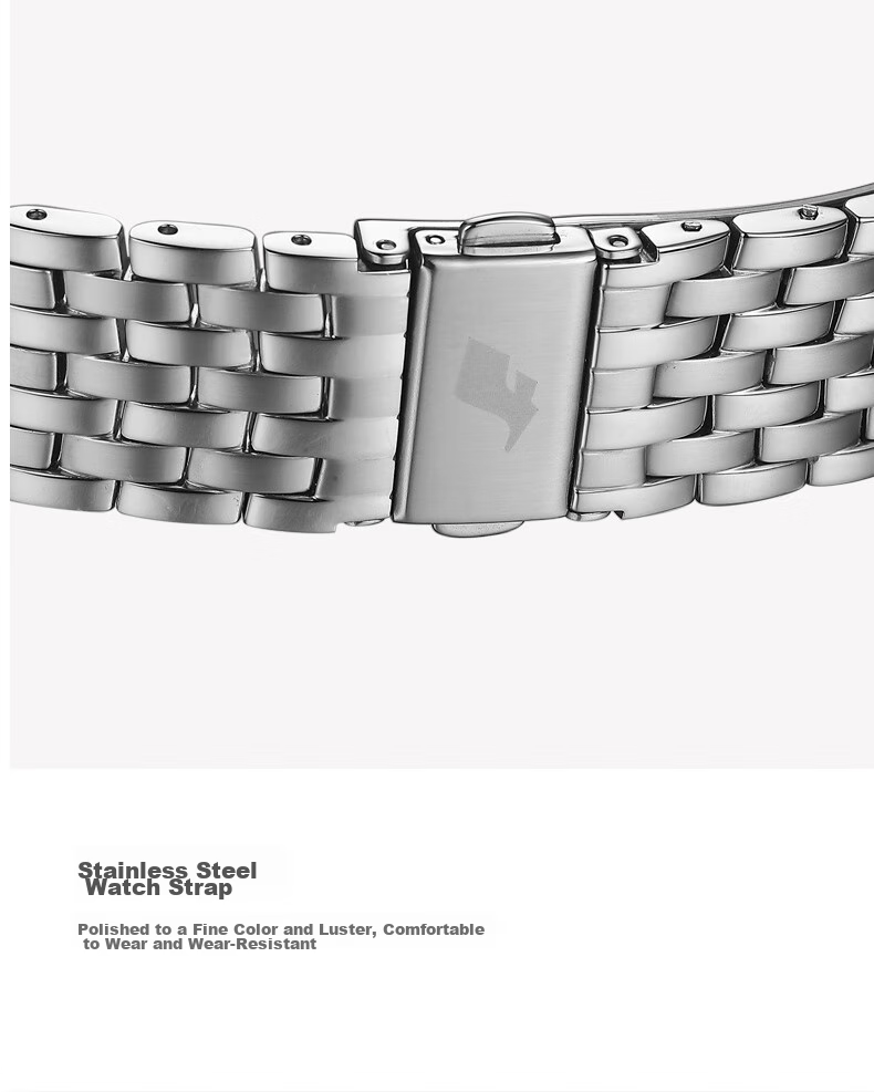 FIYTA Classic Series Automatic Mechanical Roman Numeral Dial Steel Strap Men's Wristwatch, Qixi Festival Gift