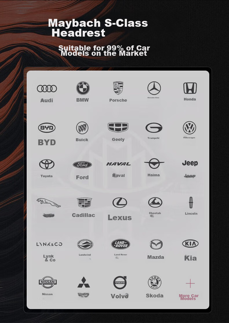 Подушка под голову BOLISH для автомобиля, универсальная, для Xiaomi SU7, Tesla, с эффектом памяти, из биопены, коричневая