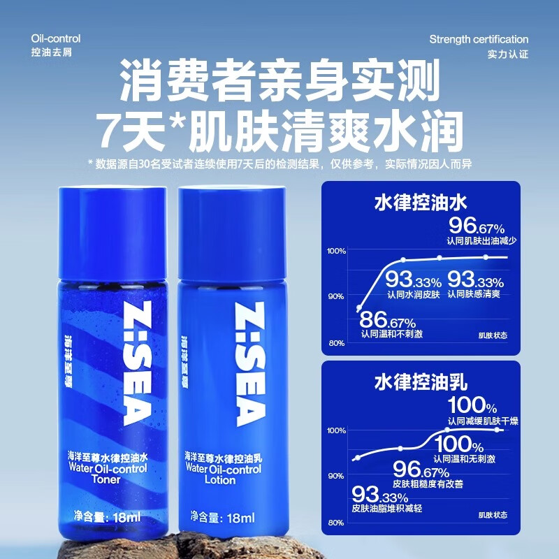 海洋至尊水律控油护肤套装（洁面20g+控油水18ml+控油乳18ml）体验装