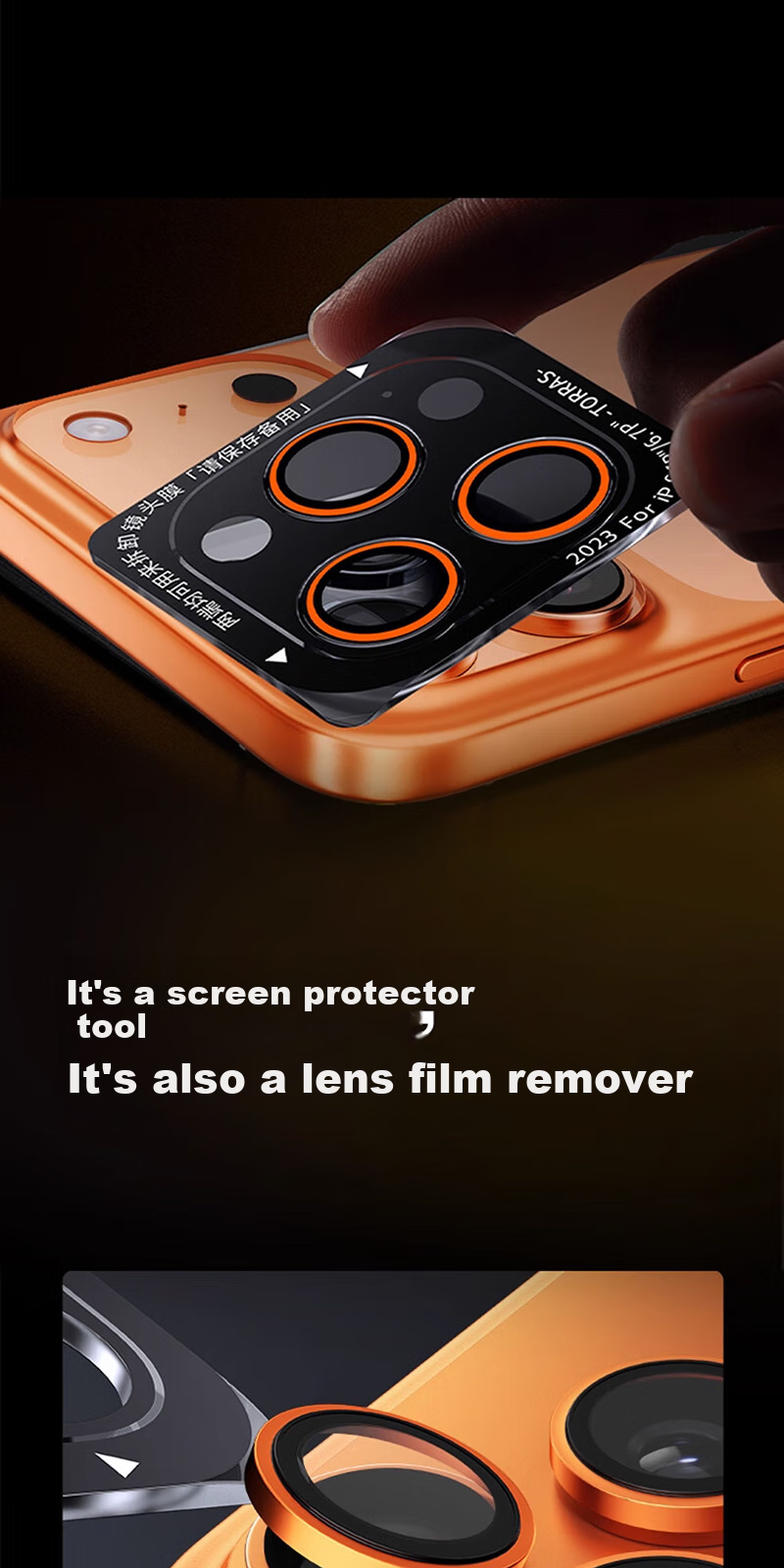 Защитное стекло TORRAS для камеры iPhone 17 Pro Max, AR антибликовое, закаленное стекло, 3 шт.