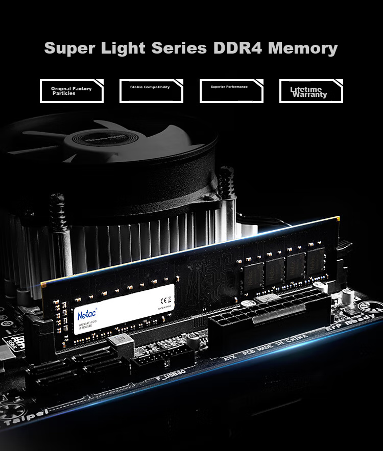 Модуль памяти Netac 16GB DDR4 2666MHz для настольных ПК, серия Ultra-Light