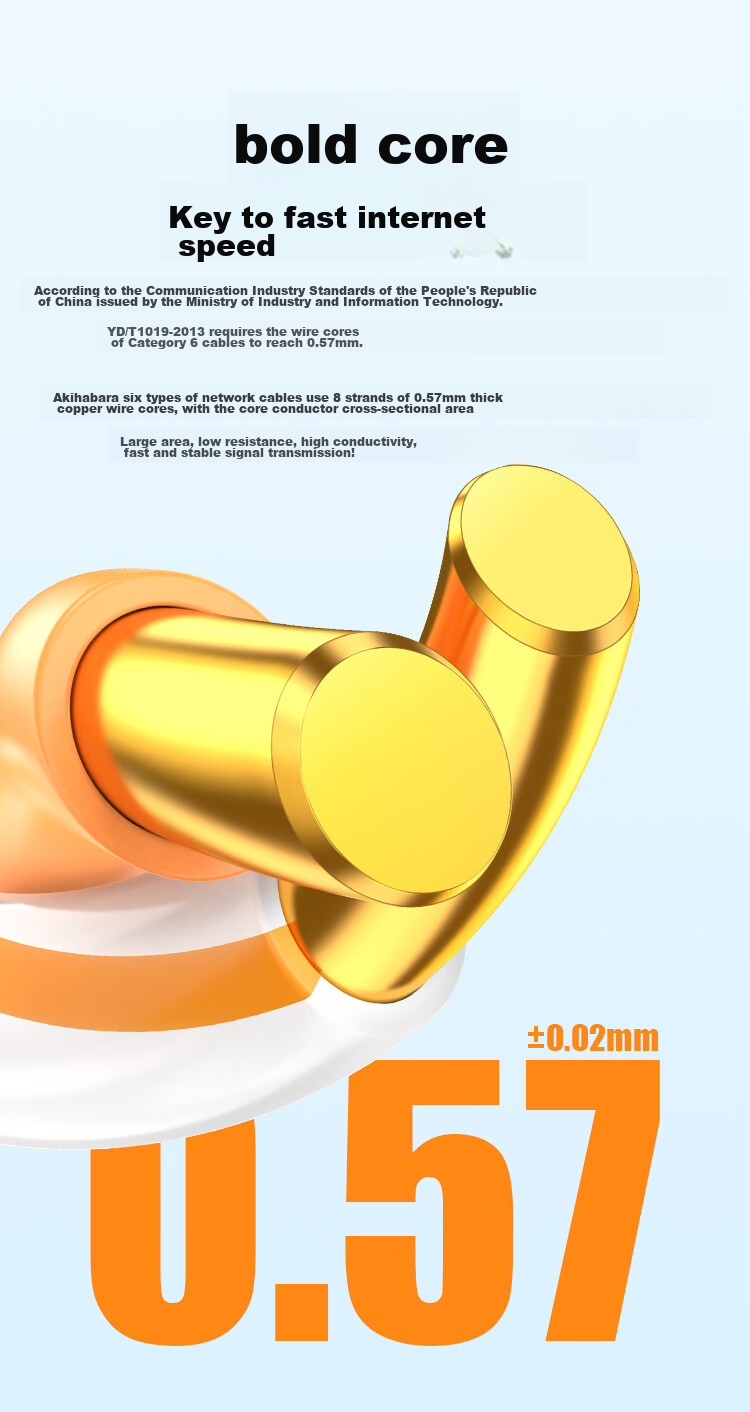 Сетевой кабель CHOSEAL CAT6 U/UTP, 100 метров, оранжевый, чистая медь, неэкранированный, для гигабитной сети