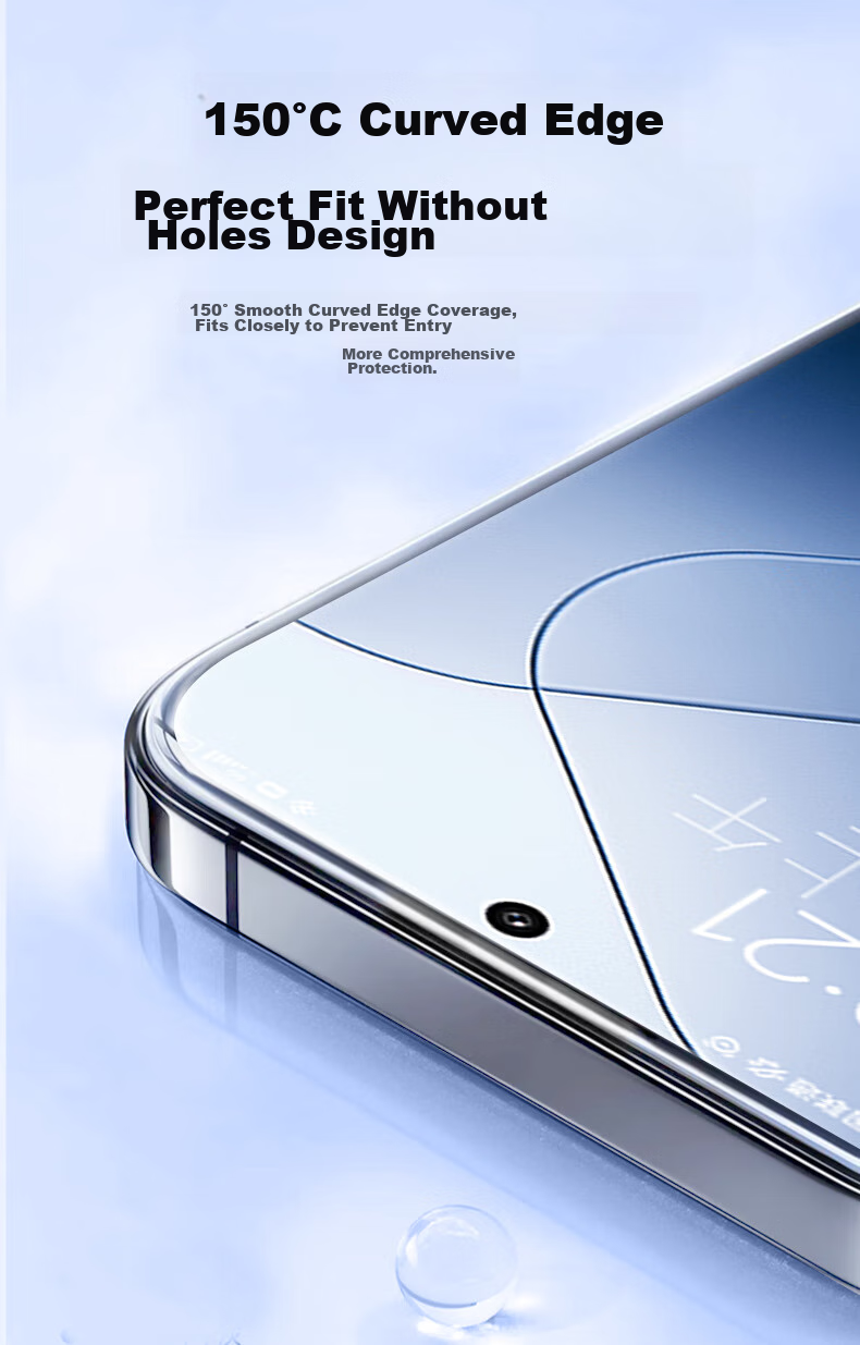 Защитное стекло DIVI для Xiaomi 14 Pro/14 Ultra, полное покрытие, HD, противоударное, антибликовое, 2 шт.