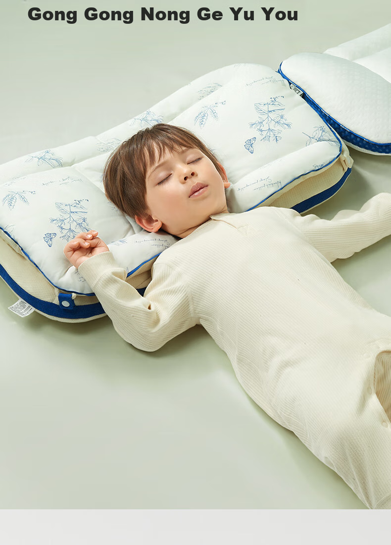 Подушка Babycare Дышащая силиконовая, 54x29 см, Спокойный синий (только наволочка)
