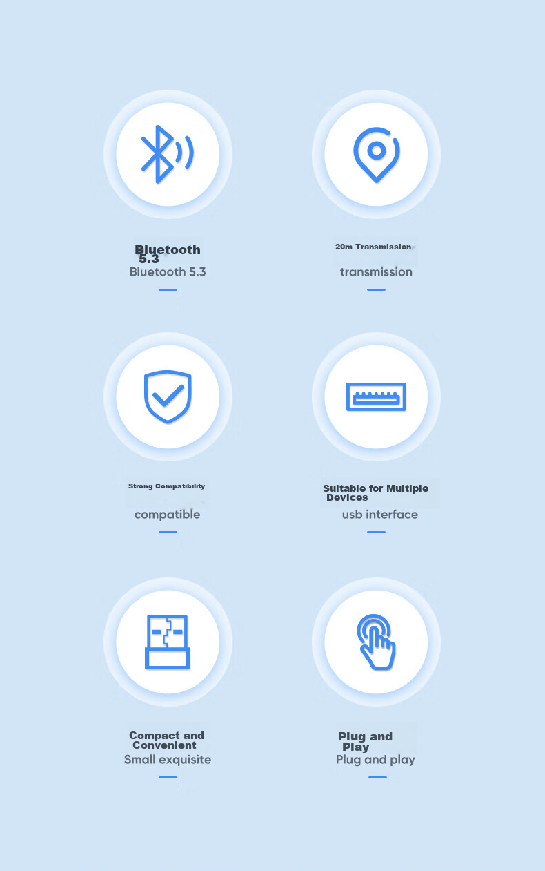 Bluetooth-адаптер BIAZE USB 5.3, приемник и передатчик Bluetooth, Plug and Play, для ноутбуков и настольных компьютеров, подключается к клавиатуре, мыши, внешним динамикам, беспроводным наушникам Bluetooth