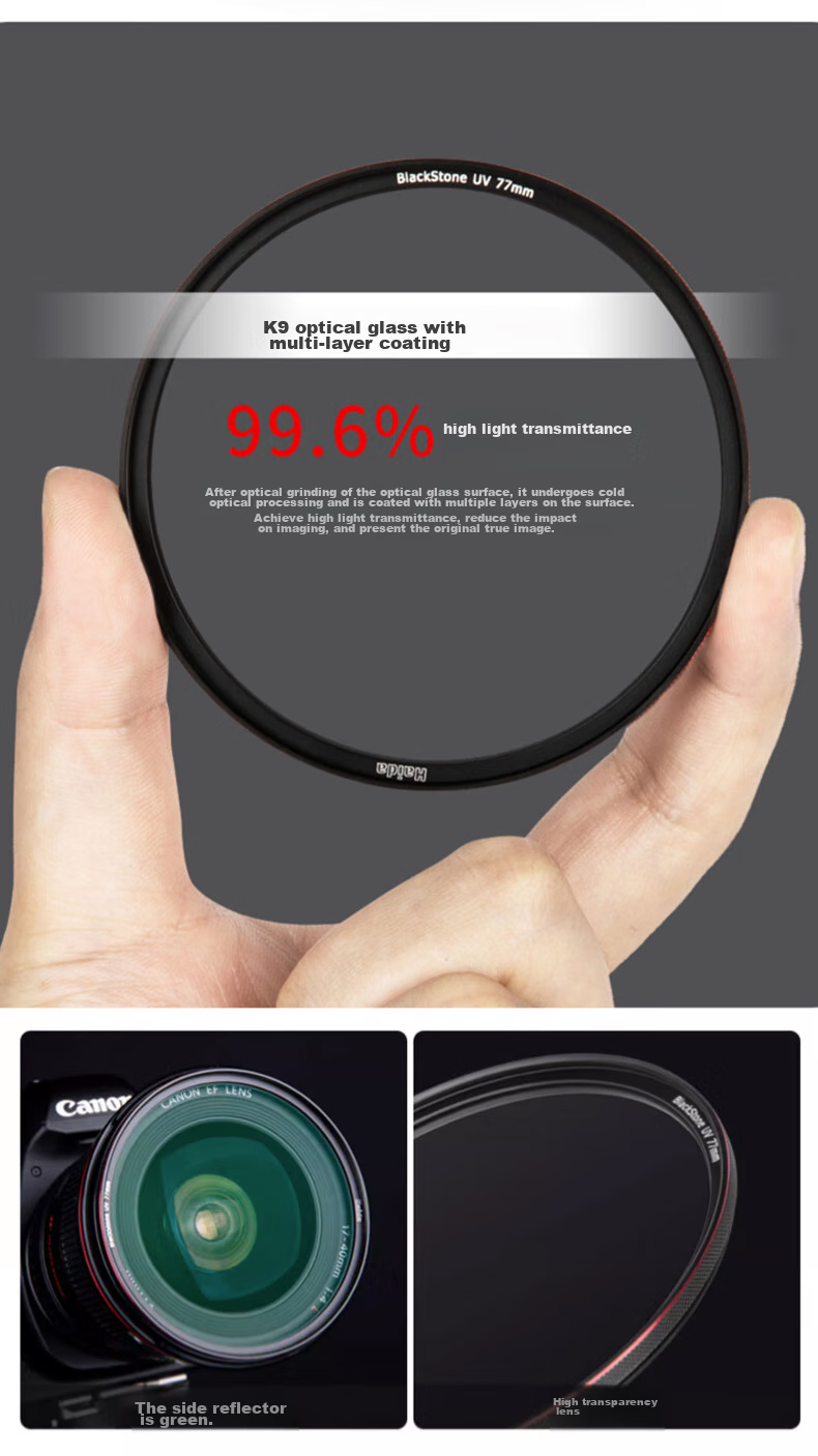 UV-фильтр Haida Black Obsidian, 52 мм, защита объектива, многослойное покрытие, водонепроницаемый, маслостойкий, для камер Canon, Nikon, Sony