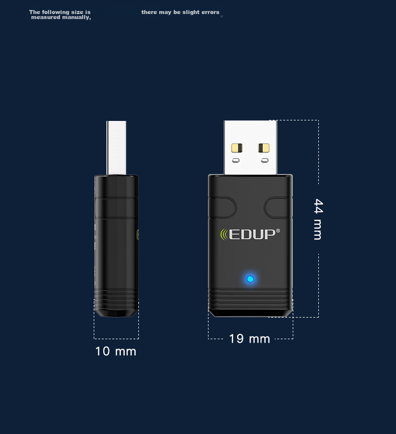 Wi-Fi 6 адаптер EDUP AX900, двухдиапазонный 5G Bluetooth 5.3, беспроводной сетевой адаптер для настольных ПК и ноутбуков, USB, Win10/11, EP-AX910S