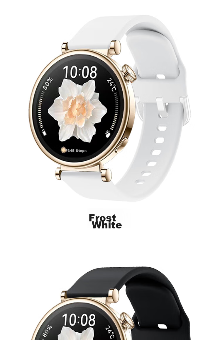 Ремешок ESCAPE для Huawei Watch GT6 / Watch 5 / GT4, силиконовый, 18 мм, белый