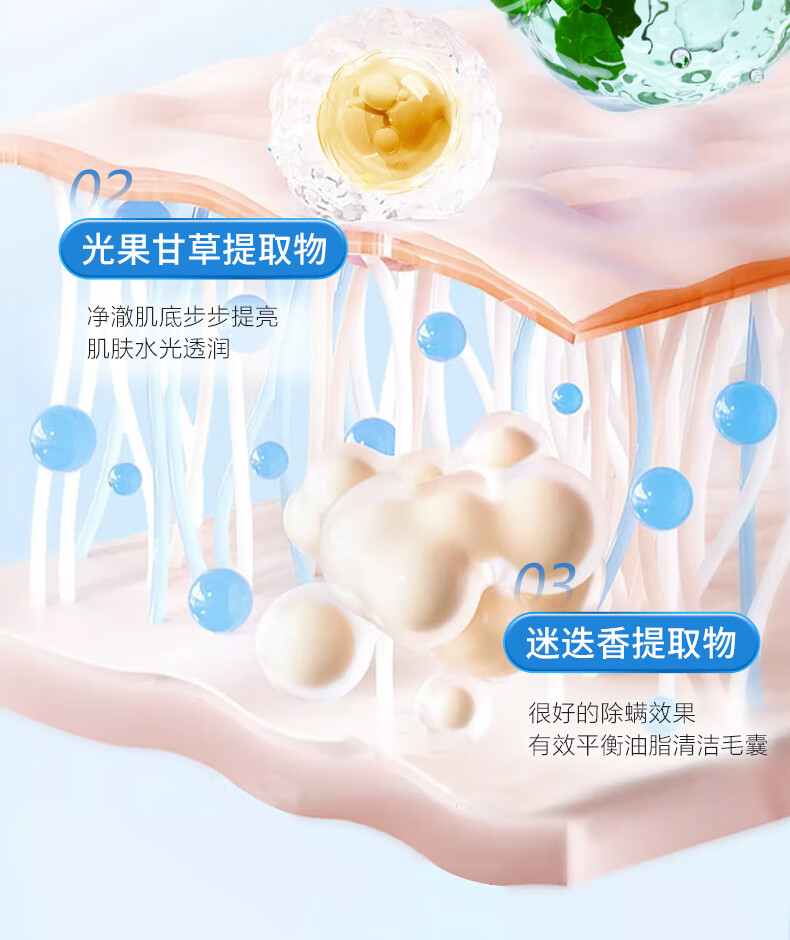 美颜笔记青少年洗面奶氨基酸洁面乳女男孩学生控油祛痘黑头敏感肌120ml
