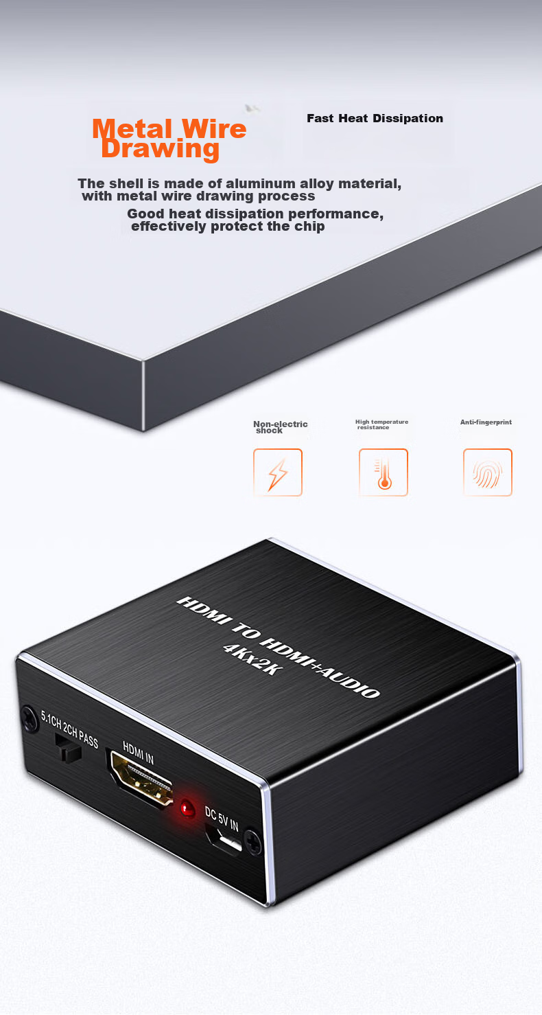 Аудиоразветвитель LinkStone HDMI, 4K HD, 5.1 оптический, 3.5 мм, конвертер для ноутбука, ТВ-приставки, PS4, для подключения к ТВ-динамикам