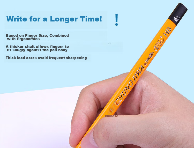Карандаши Zhonghua Thick Triangular Writing Pencil, 2B, 12 штук в коробке, 6700 2B