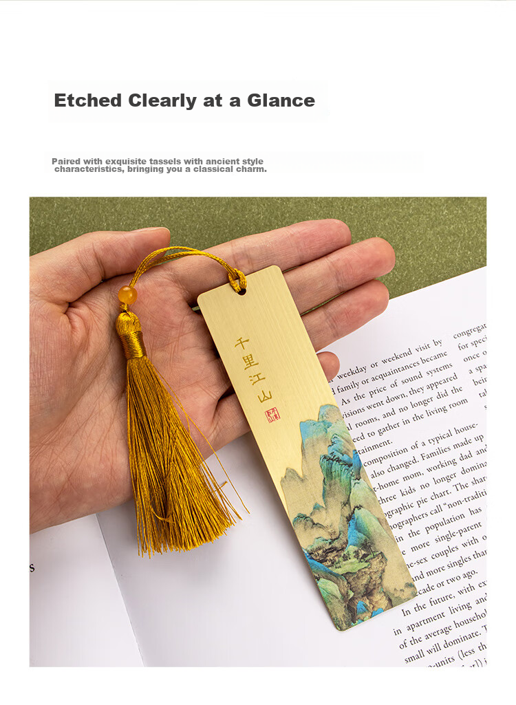 Закладка для книг TIANSE, латунная, в подарочной коробке, в китайском стиле, сувенир для путешественников, подарок на День учителя, металлическая, подарок на Новый год, День рождения TS-5894