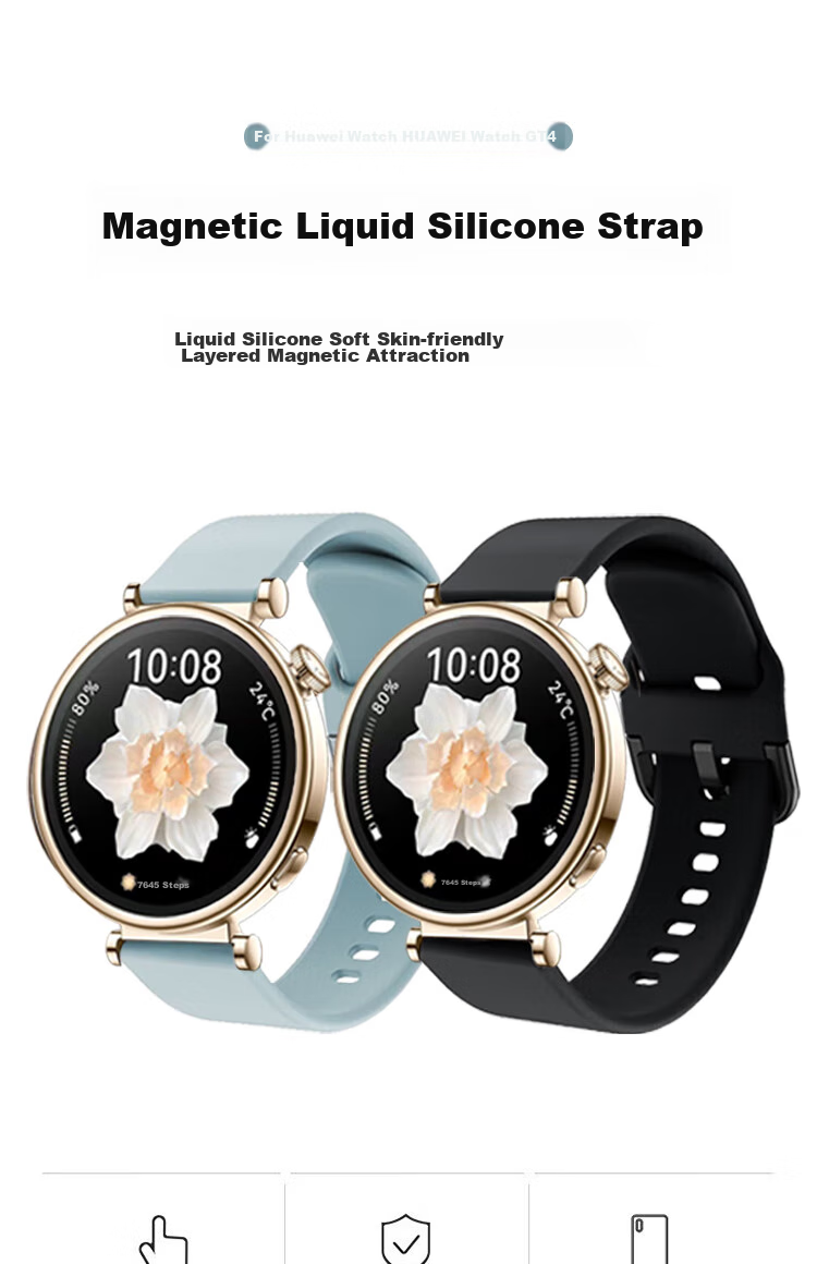 Ремешок ESCAPE для Huawei Watch GT6 / Watch 5 / GT4, силиконовый, 18 мм, белый