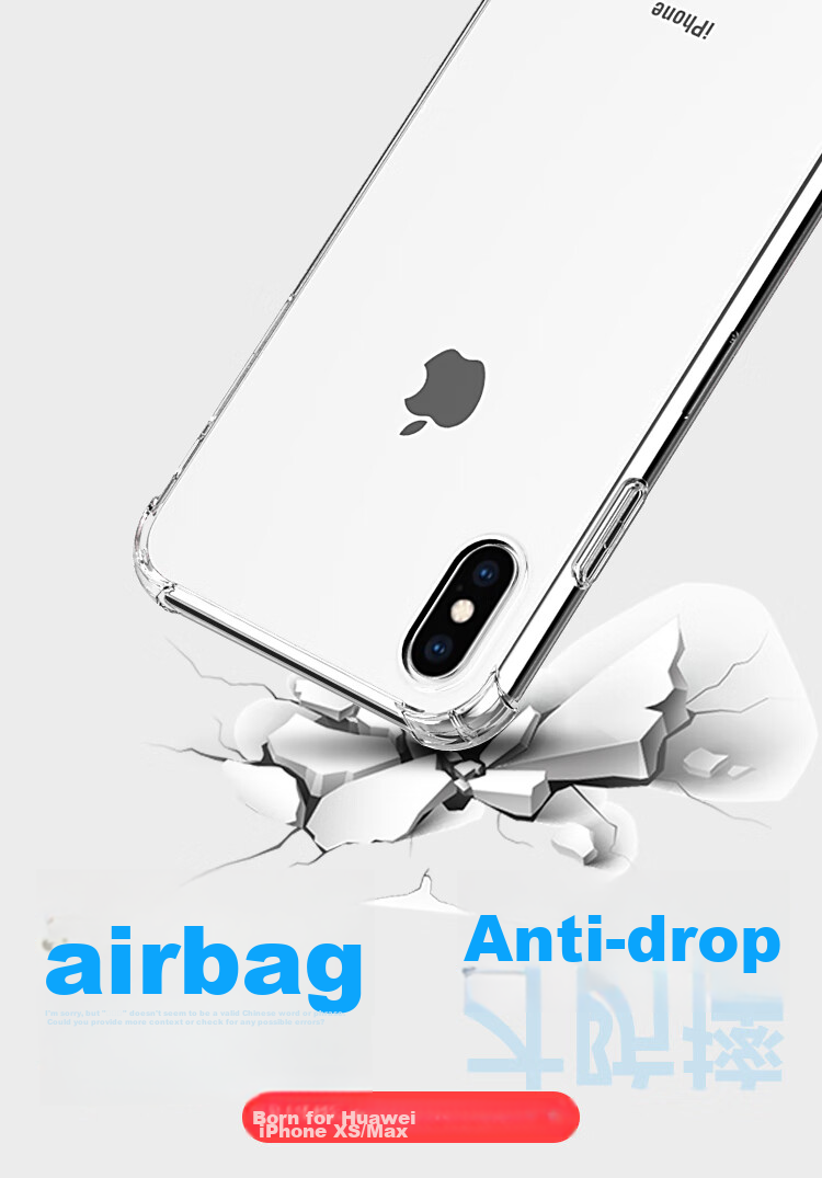 Чехол ESCAPE для iPhone X/XS, 5.8 дюйма, силиконовый, противоударный, с отверстием для шнурка, полупрозрачный белый