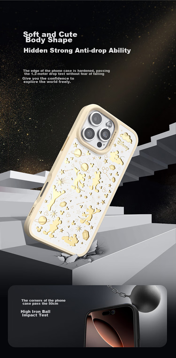 Чехол для Apple iPhone 16 Pro BELKIN Disney Shining Mickey, MagSafe, противоударный, TPU, черный