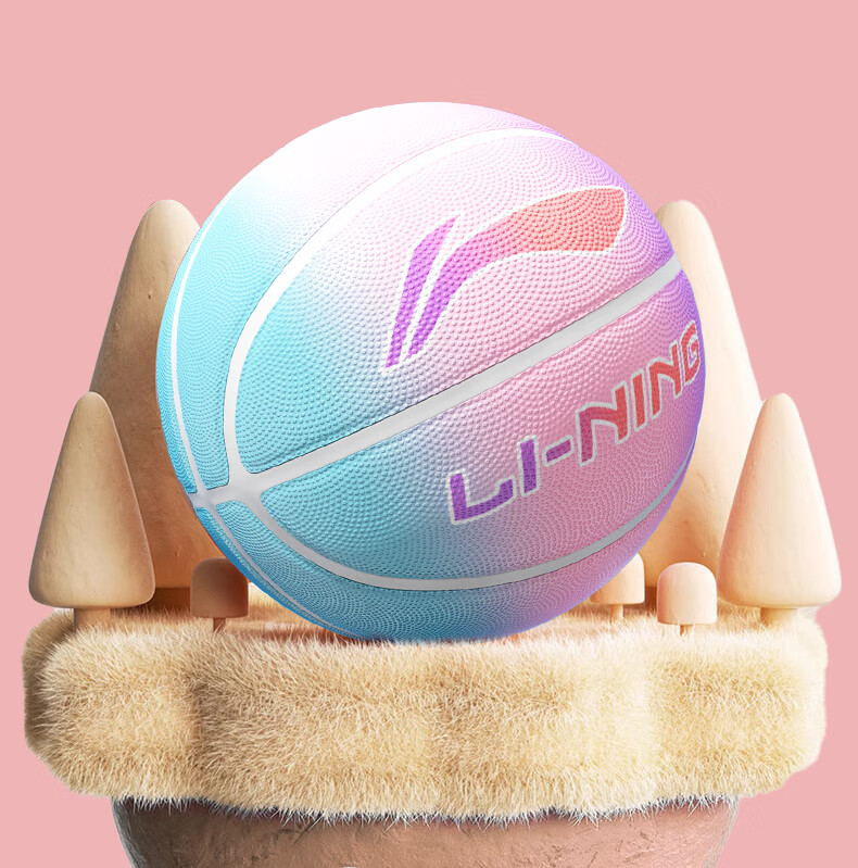 Детский баскетбольный мяч Li-Ning, размер 5, для детского сада и начальной школы, износостойкий, противоскользящий, для тренировок на улице, синий