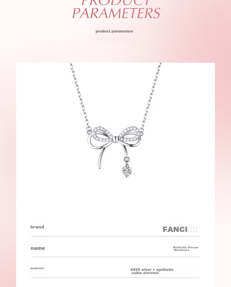 Серебряное колье Fanci