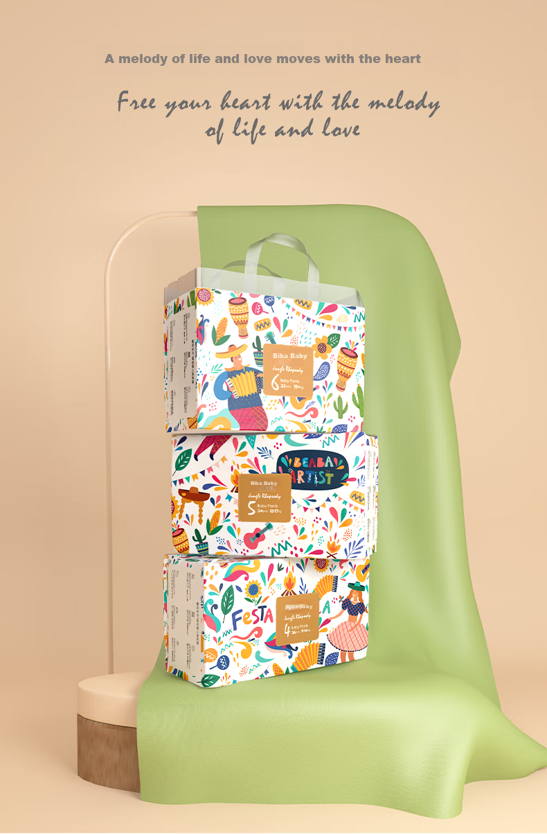 Подгузники-трусики BABA BABY Jungle Fantasy, размер XXL, 32 шт., для детей от 15 кг, ультратонкие, дышащие