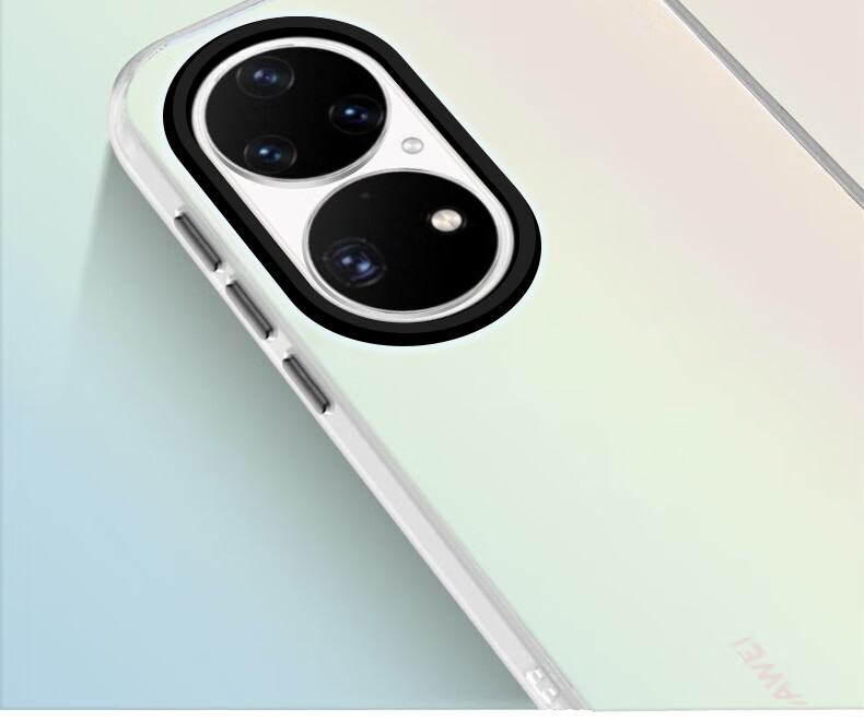 Противоударный чехол Baozou для Huawei P50 Pro, силиконовый, мягкий край, простой, лазерный градиент, матовый, жесткая задняя панель, серый