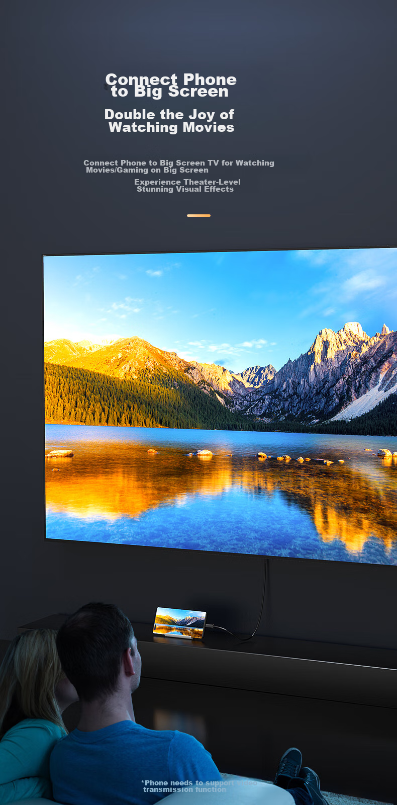 Кабель-переходник BIAZE Type-C на HDMI, 1.5 метра, 4K HD