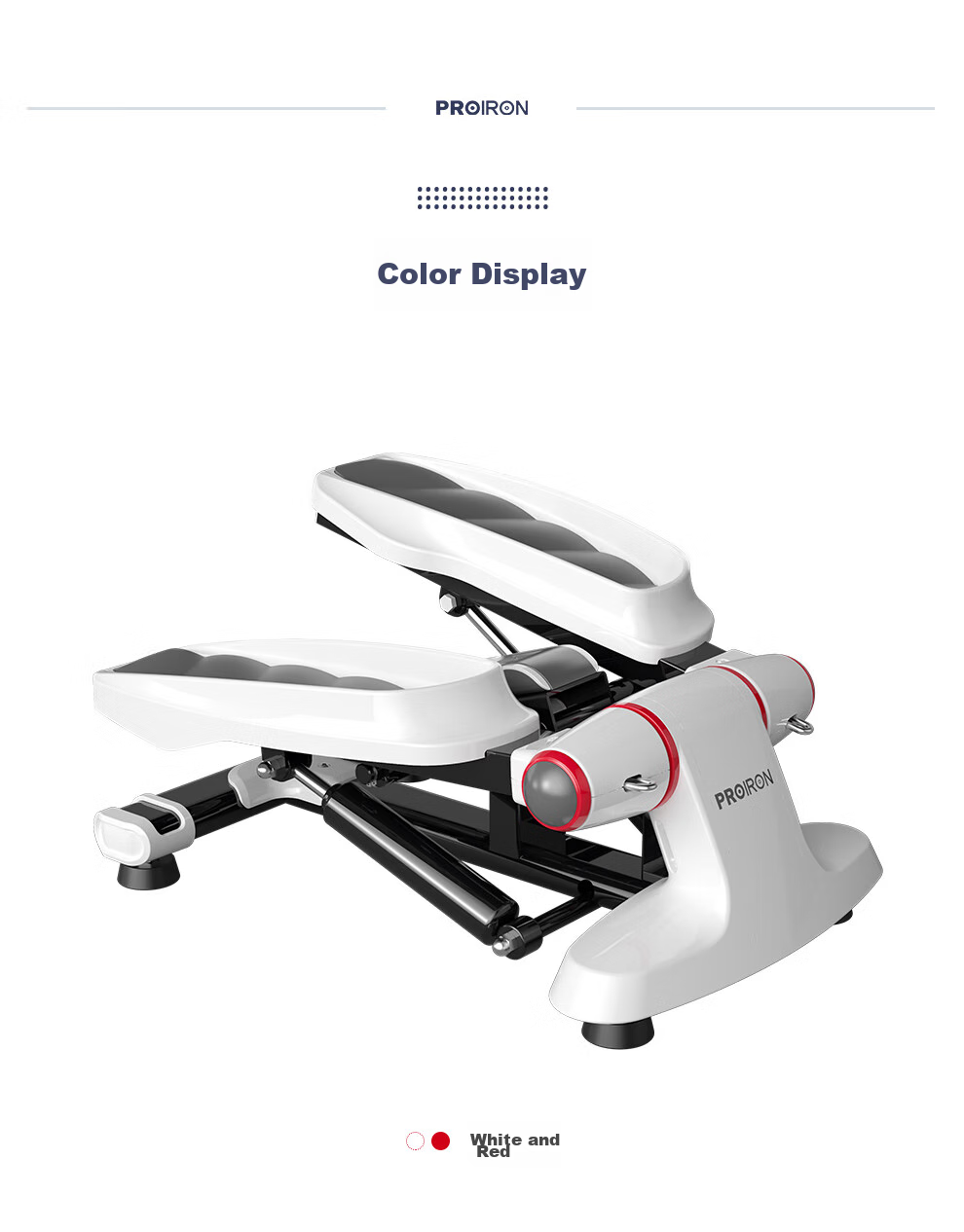 PROIRON Puli'ai Treadmill, Home Stepper Machine, Foot Pedal Exercise Bike, Hydraulic Small Climbing Machine, Foot-Pedal Fitness Equipment, White