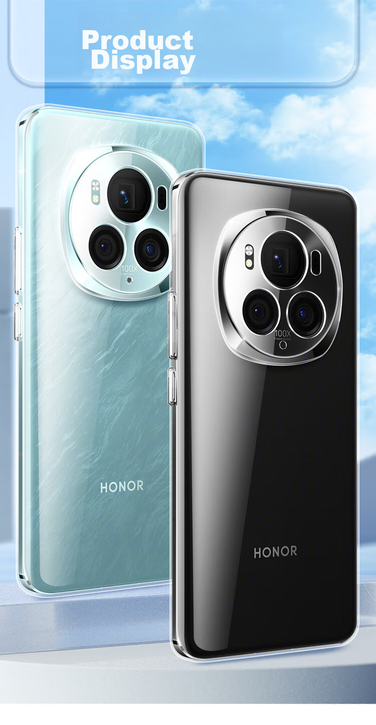 Чехол Freeson для Honor Magic6 Pro, прозрачный, с кольцом-держателем и шнурком