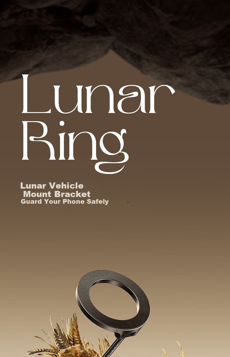 Магнитный держатель для телефона LISEN Moon Ring, 2025, для автомобиля, на приборную панель, навигационный, противоскользящий