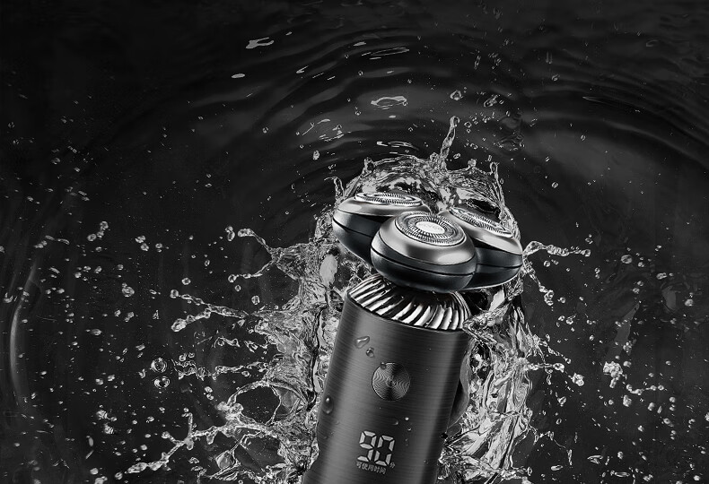 Электробритва FLYCO FS966, роторная, мужская, USB зарядка, водонепроницаемая, черный