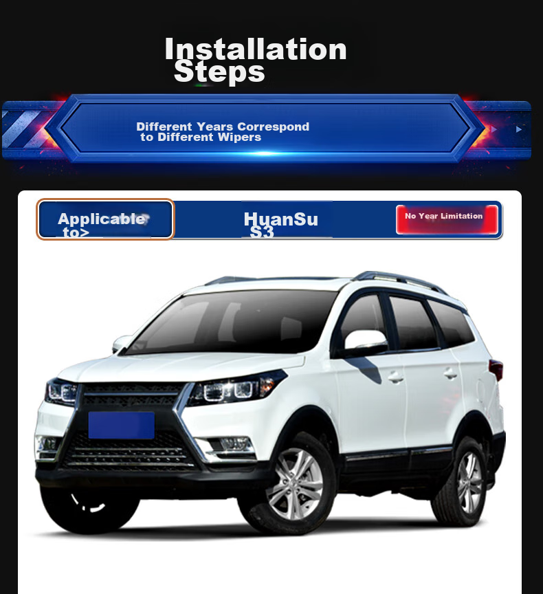 Дворники YITU для BAIC Huan Su S3/S5/H2/S7, 2 шт., 22/16 дюймов