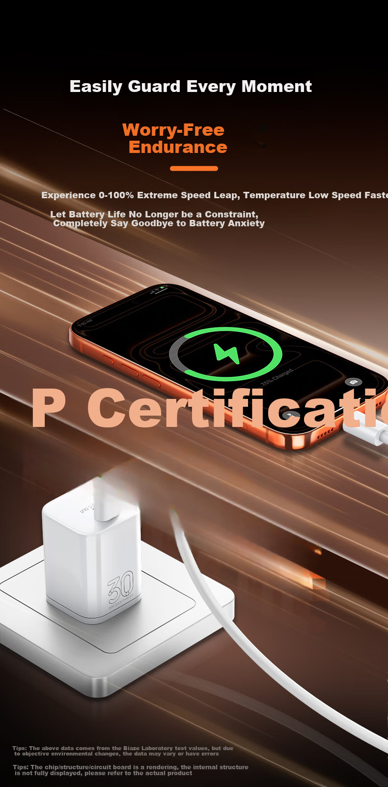 Зарядное устройство BIAZE PD30W GaN Type-C, 30 Вт, белый
