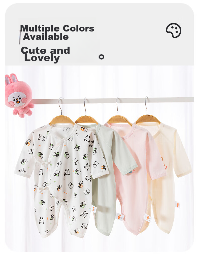Детский комбинезон Babyprints, 2 шт., с длинным рукавом, мягкий хлопок, класс А, с рисунком "Зайчик", размер 66