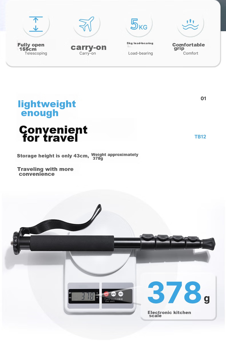 Ulanzi TB12 1.5-Meter Flip-Lock Monopod (без шаровой головки), алюминиевый сплав, легкий штатив для DSLR-камер, монопод для беззеркальных камер, походная стойка