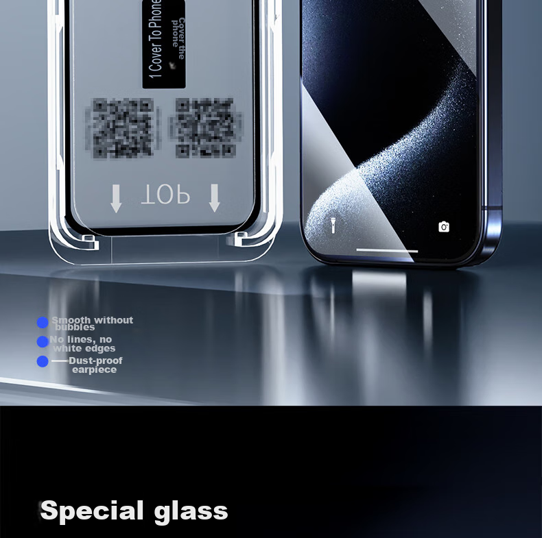 Защитное стекло ALittleFlower для Apple iPhone 14 Pro Max, прозрачное, противоударное, антибликовое, 0.3 мм