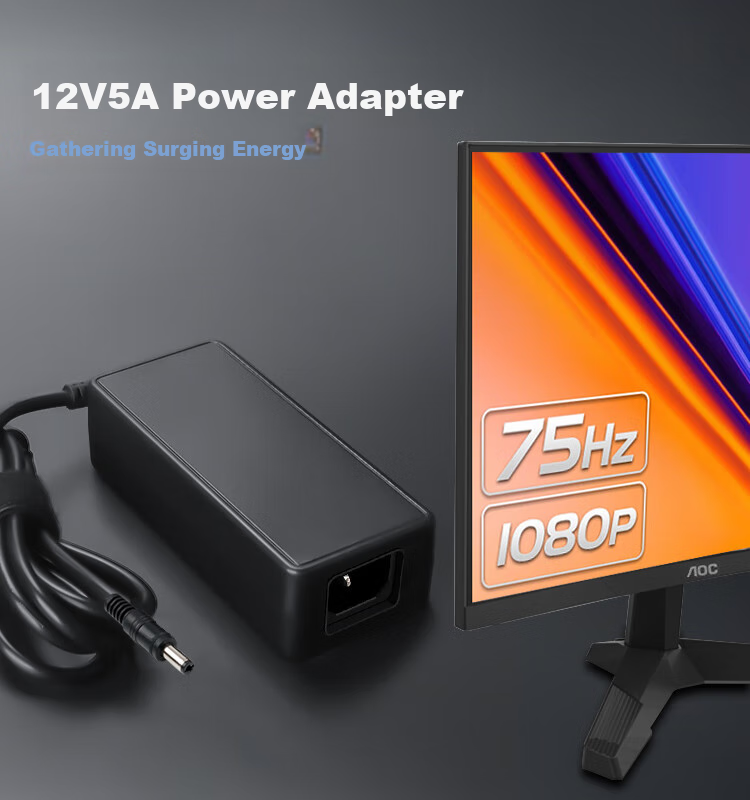Универсальный адаптер питания Youpin 12V 5A для мониторов, камер, принтеров и других устройств