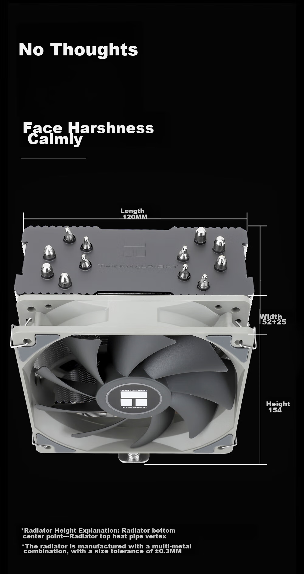 Кулер для процессора Thermalright Burst Assassin 120, 6 тепловых трубок, медное основание, воздушное охлаждение, BA120