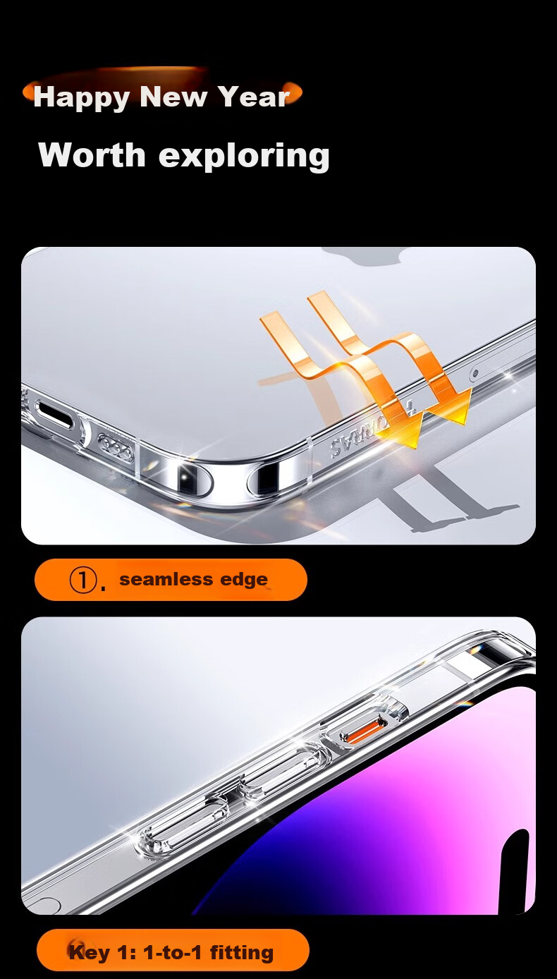 Противоударный чехол DIVI для Apple iPhone 15 Pro Max, прозрачный силиконовый, ультратонкий, защита от падений, простой стиль, с полной защитой