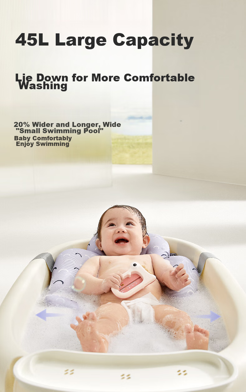 Детская складная ванночка Babycare, портативная, для купания, синяя