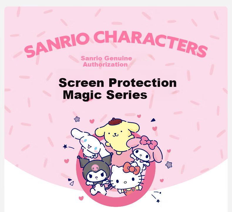 Защитное стекло SmartDevil [Sanrio Official License] для iPhone 17 Pro, прозрачное, 2 шт.