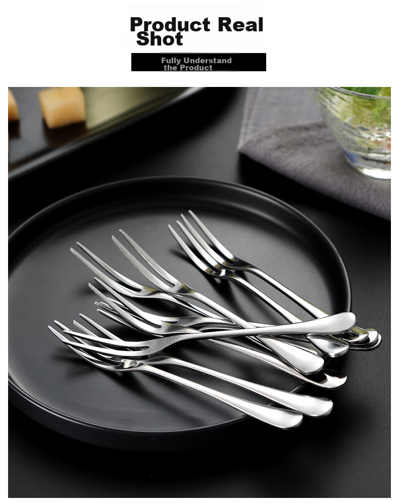 Набор вилок для фруктов Onlycook из нержавеющей стали, креативные вилки для тортов и десертов, набор из 5 штук