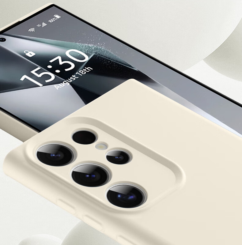 Чехол для Samsung S24 Ultra, противоударный, из жидкого силикона, с полной защитой объектива, цвет "Карбоновый серый"